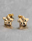Diamond Cut Star Studs