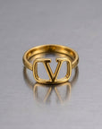 Monogram V Ring