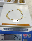 18carat Italian Gold Figaro Bracelet