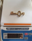 Polished Gold Key Charm