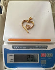 Gold Open Heart Pendant