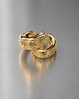 Gold Greek Key Hoop Earrings