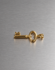 Polished Gold Key Charm