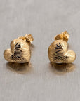 Sunburst Heart Studs