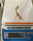 Diamond-Cut Bead Drop Earrings