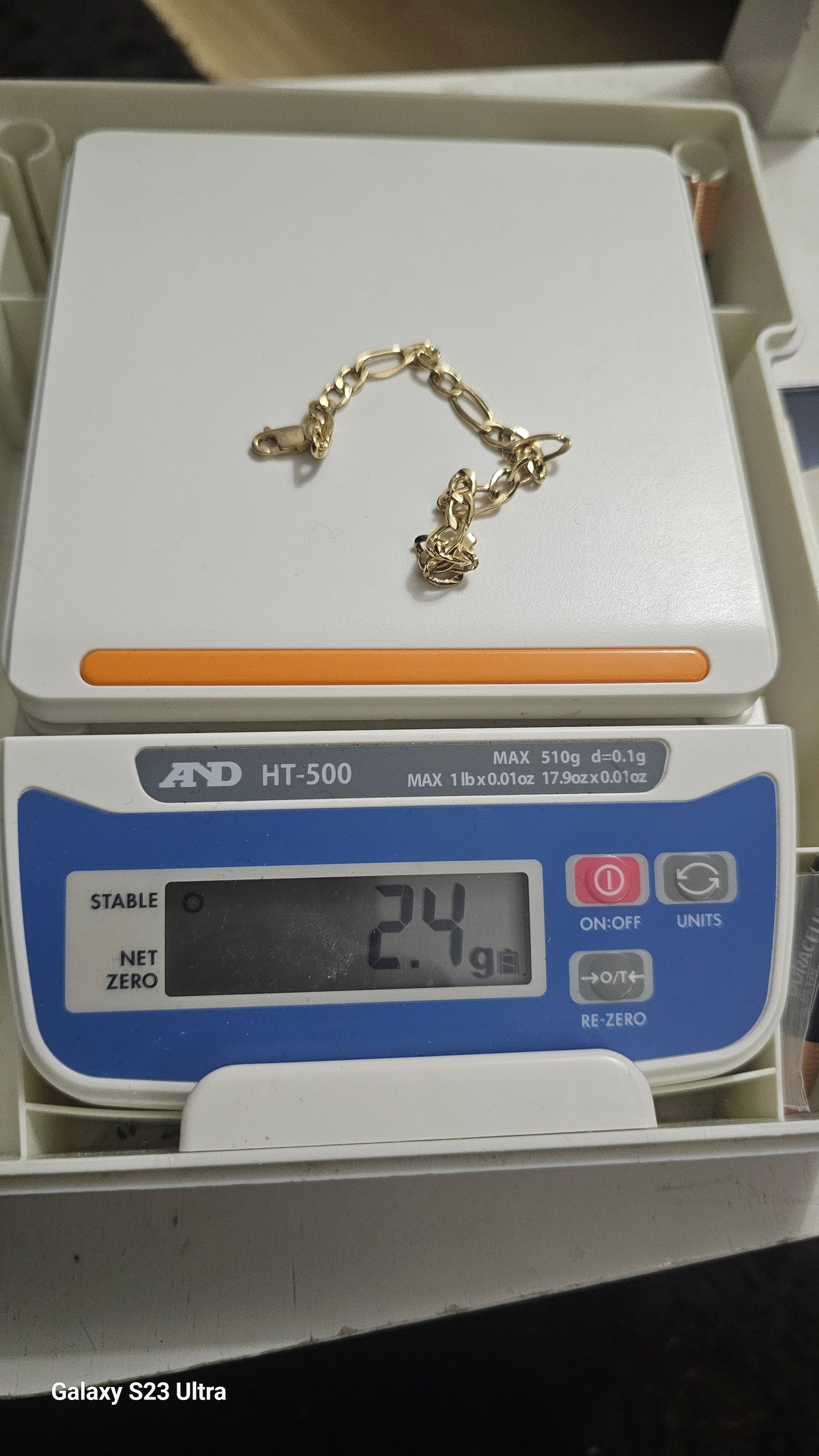 18carat Italian Gold Figaro  Bracelet