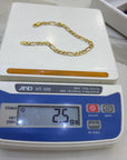 18carat Italian Gold Figaro  Bracelet